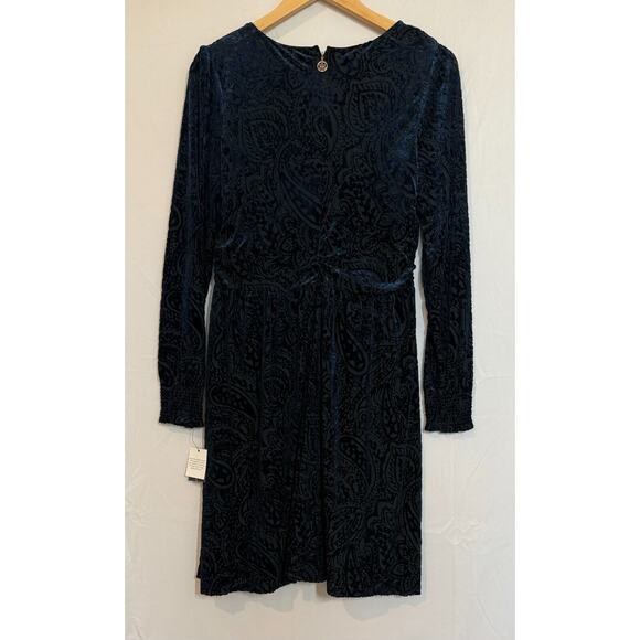 NEW Tommy Hilfiger Velvet Burnout Dress Womens Size 10 Paisley Black Whimsigoth - Picture 5 of 15